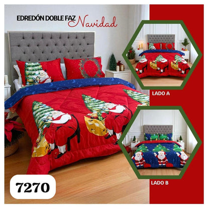 EDREDON DOBLE FAZ NAVIDEÑO-CAMA DOBLE