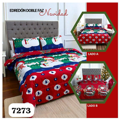 EDREDON DOBLE FAZ NAVIDEÑO-CAMA DOBLE